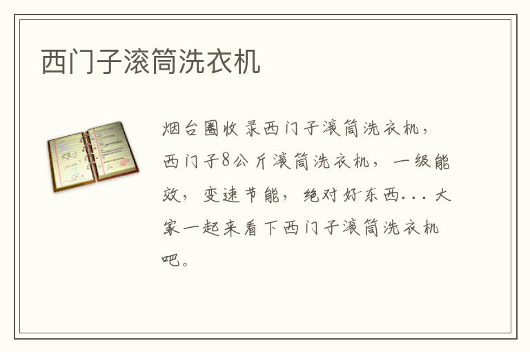 西門(mén)子滾筒洗衣機(jī)
